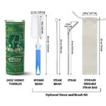 custom charlotte 49ers chevron patch green skinny tumbler best selling 1.webp