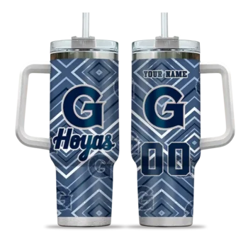custom georgetown hoyas bold diamonds blue curved tumbler best selling.webp