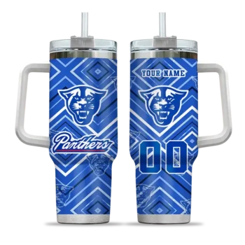 custom georgia state panthers bold diamonds blue curved tumbler best selling.webp