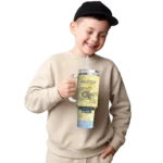 custom georgia tech yellow jackets geometric prism gold curved tumbler best selling.webp