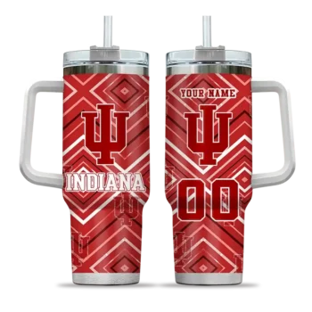 custom indiana hoosiers bold diamonds red curved tumbler best selling.webp