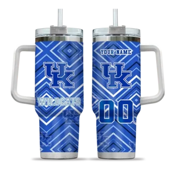 custom kentucky wildcats bold diamonds blue curved tumbler best selling.webp