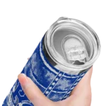 custom kentucky wildcats chevron patch blue skinny tumbler best selling.webp