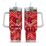 custom louisville cardinals bold diamonds red curved tumbler best selling.webp
