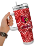 custom louisville cardinals bold diamonds red curved tumbler best selling.webp