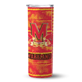 custom maryland terrapins chevron patch red skinny tumbler best selling.webp