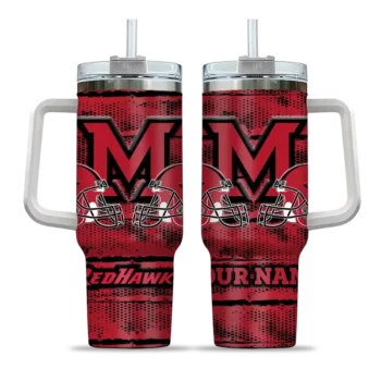 custom miami redhawks honey streaks red curved tumbler best selling.webp