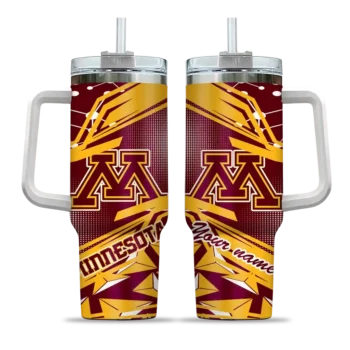 custom minnesota golden gophers abstract paths maroon curved tumbler best selling.webp