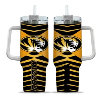 custom missouri tigers chevron layers black curved tumbler best selling.webp
