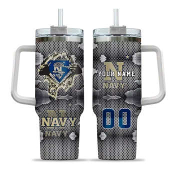 custom navy midshipmen superman shield blue gray curved tumbler best selling.webp