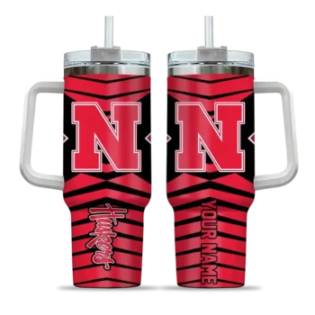 custom nebraska cornhuskers chevron layers red curved tumbler best selling.webp