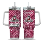 custom new mexico state aggies bold diamonds crimson curved tumbler best selling.webp