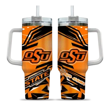 custom oklahoma state cowboys abstract paths orange curved tumbler best selling.webp