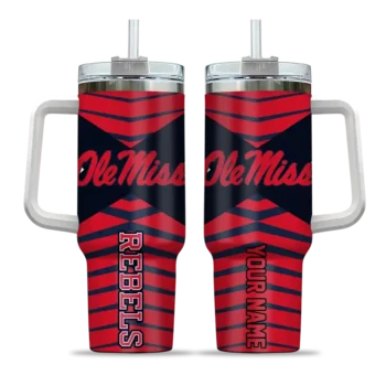 custom ole miss rebels chevron layers red curved tumbler best selling.webp