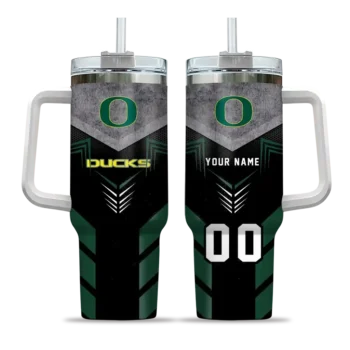 custom oregon ducks arrow armor green black curved tumbler best selling.webp
