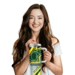 custom oregon ducks arrow burst green curved tumbler best selling.webp