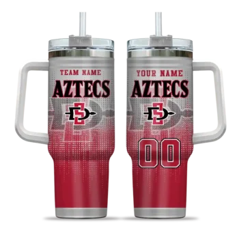 custom san diego state aztecs gradient dots red curved tumbler best selling.webp