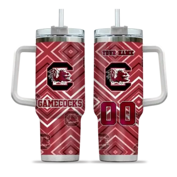 custom south carolina gamecocks bold diamonds garnet curved tumbler best selling.webp