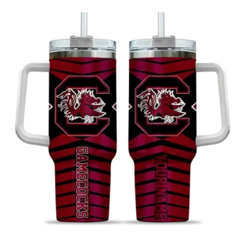 custom south carolina gamecocks chevron layers garnet curved tumbler best selling.webp