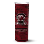 custom south carolina gamecocks chevron patch garnet skinny tumbler best selling.webp
