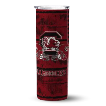 custom south carolina gamecocks chevron patch garnet skinny tumbler best selling.webp