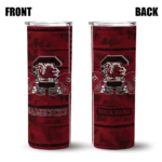 custom south carolina gamecocks chevron patch garnet skinny tumbler best selling.webp