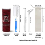 custom south carolina gamecocks chevron patch garnet skinny tumbler best selling.webp