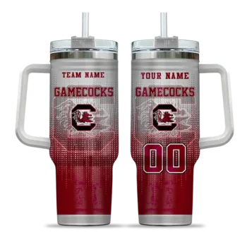 custom south carolina gamecocks gradient dots garnet curved tumbler best selling.webp