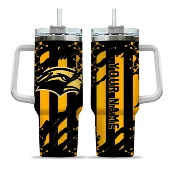 custom southern miss golden eagles claw cut black curved tumbler best selling.webp