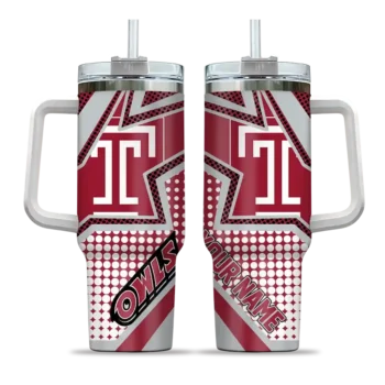 custom temple owls arrow burst red curved tumbler best selling.webp
