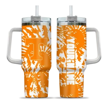custom tennessee volunteers burst swirl orange curved tumbler best selling.webp
