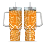 custom tennessee volunteers chevron angle orange curved tumbler best selling.webp