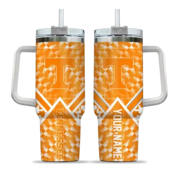 custom tennessee volunteers chevron angle orange curved tumbler best selling.webp