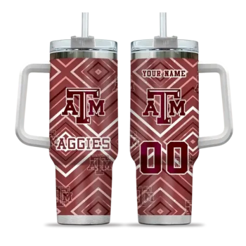 custom texas am aggies bold diamonds maroon curved tumbler best selling.webp