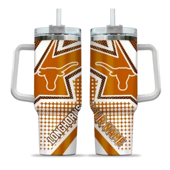 custom texas longhorns arrow burst orange curved tumbler best selling.webp