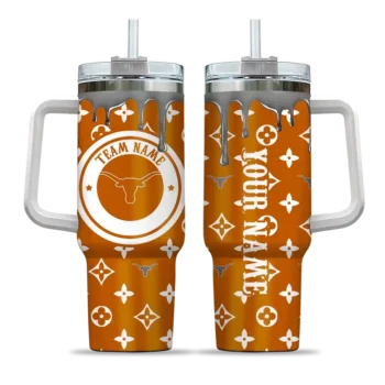 custom texas longhorns bullseye drips orange curved tumbler best selling.webp