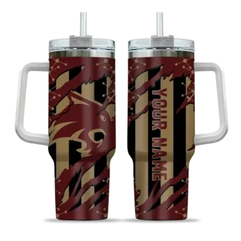 custom texas state bobcats claw cut maroon black curved tumbler best selling.webp