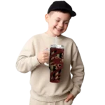 custom texas state bobcats claw cut maroon black curved tumbler best selling.webp