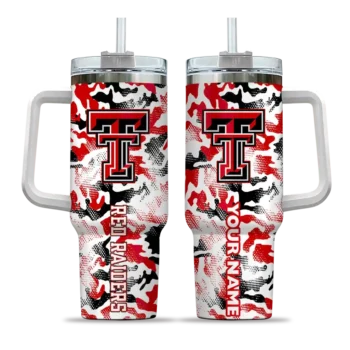 custom texas tech red raiders camo mashup red white curved tumbler best selling.webp