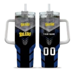 custom toledo rockets arrow armor blue black curved tumbler best selling.webp