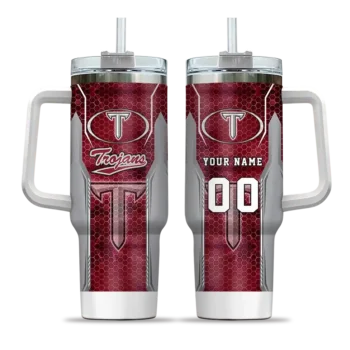 custom troy trojans hexagon armor red curved tumbler best selling.webp