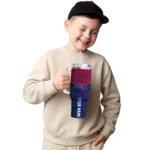 custom tulsa golden hurricane chevron stripe blue curved tumbler best selling.webp