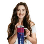 custom tulsa golden hurricane chevron stripe blue curved tumbler best selling.webp