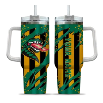 custom uab blazers claw cut green black curved tumbler best selling.webp