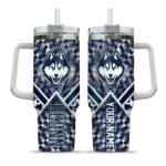 custom uconn huskies chevron angle blue curved tumbler best selling.webp