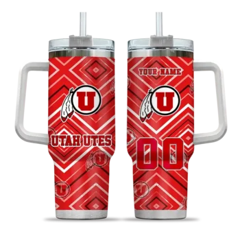 custom utah utes bold diamonds red curved tumbler best selling.webp