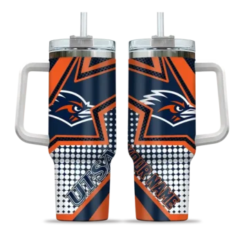 custom utsa roadrunners arrow burst orange curved tumbler best selling.webp