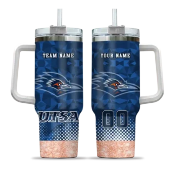 custom utsa roadrunners geometric prism orange curved tumbler best selling.webp