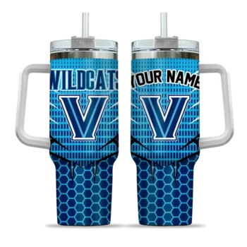 custom villanova wildcats hex texture navy curved tumbler best selling.webp