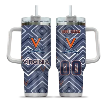 custom virginia cavaliers bold diamonds blue curved tumbler best selling.webp